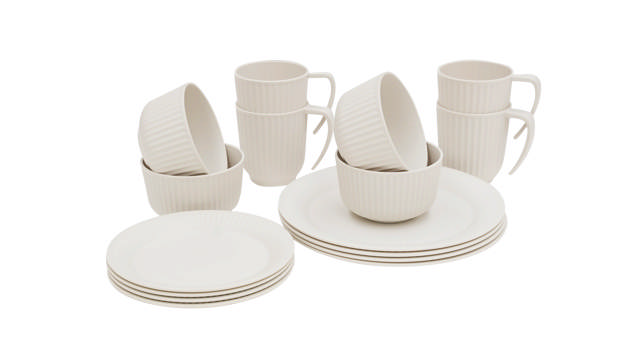 Delish Geschirrr-Set 4 Personen Sandstone