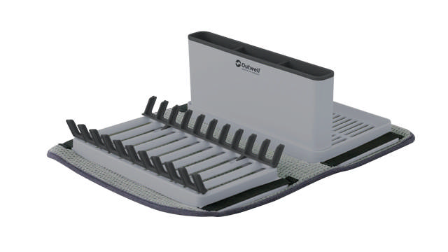 Dunton Foldable Dish Rack w/Sponge Drain 
