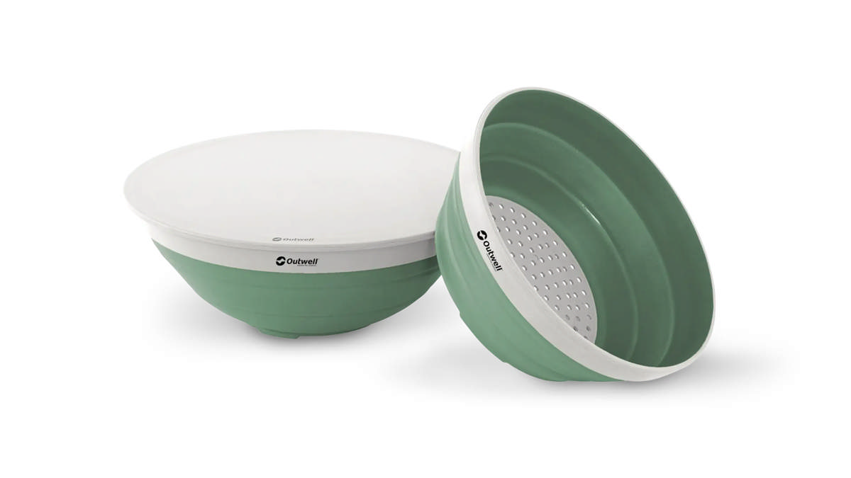Collaps Bowl & Colander Set Shadow Green