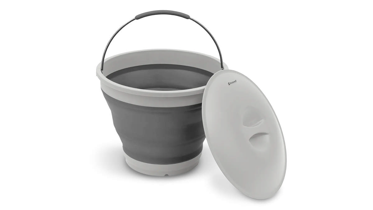 Collaps Bucket Round w/lid Grey Mist