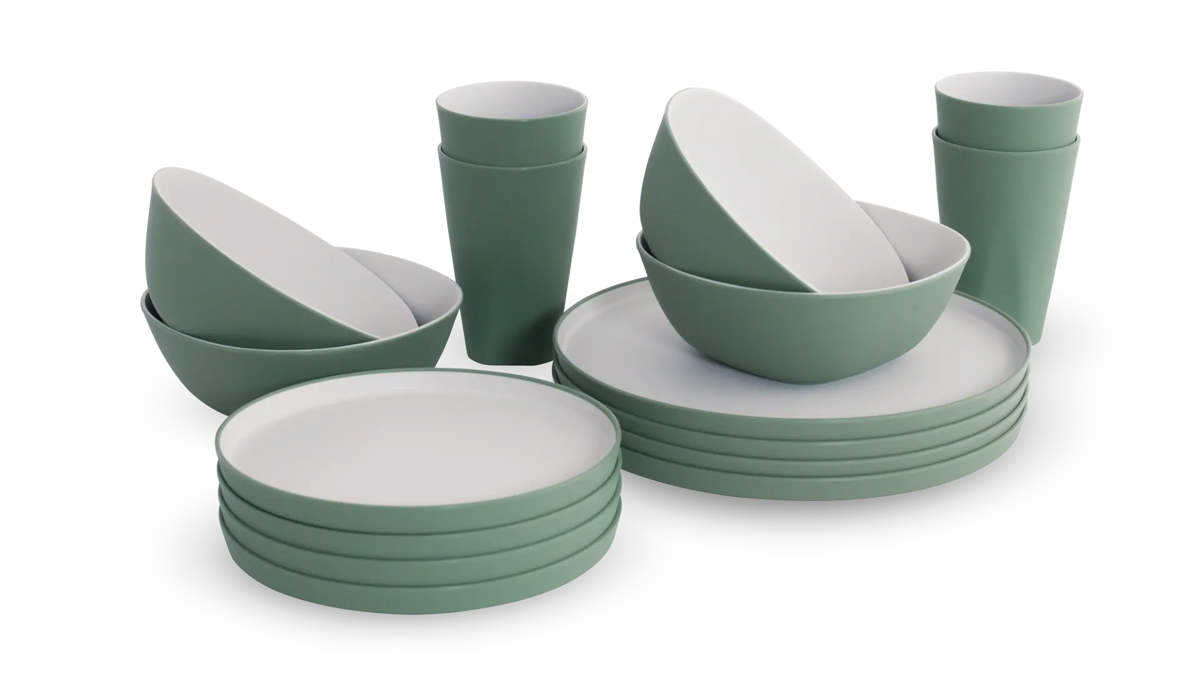 Gala 4 Person Dinner Set Shadow Green