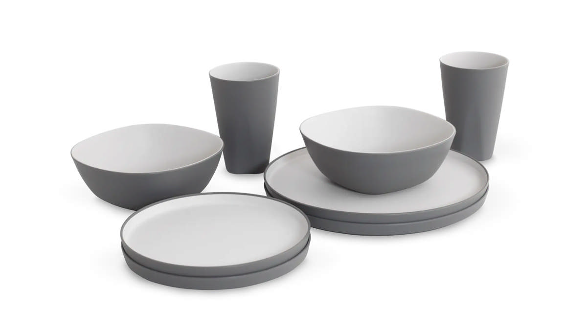Gala 2 Person Dinner Set Grey Mist