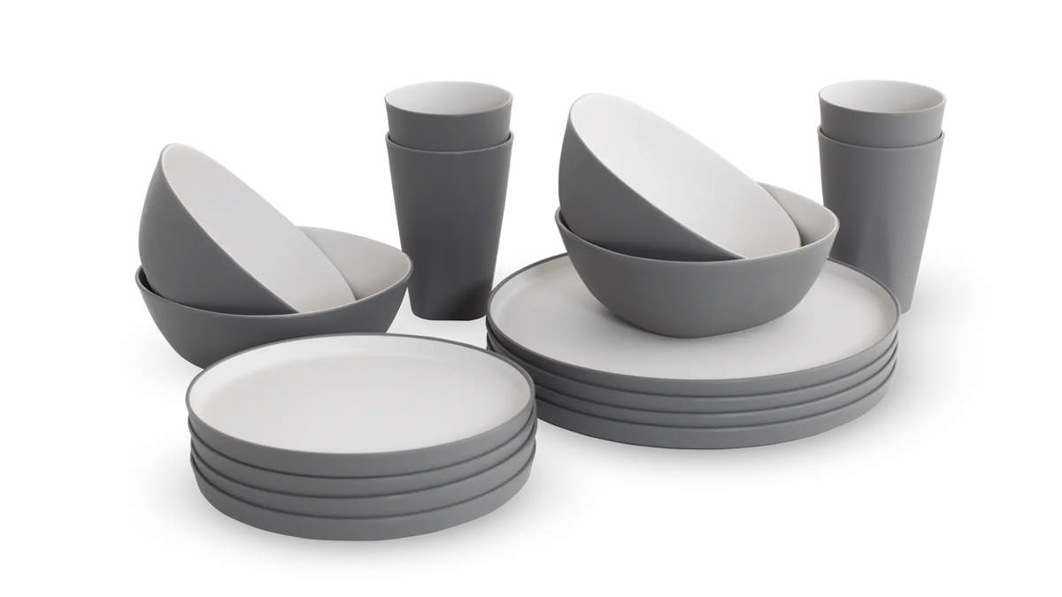 Gala 4 Person Dinner Set Grey Mist