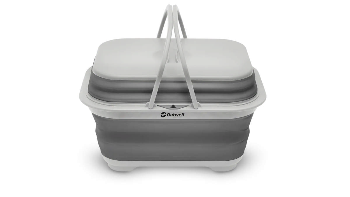 Collaps Washing Base w/handle & lid Grey Mist
