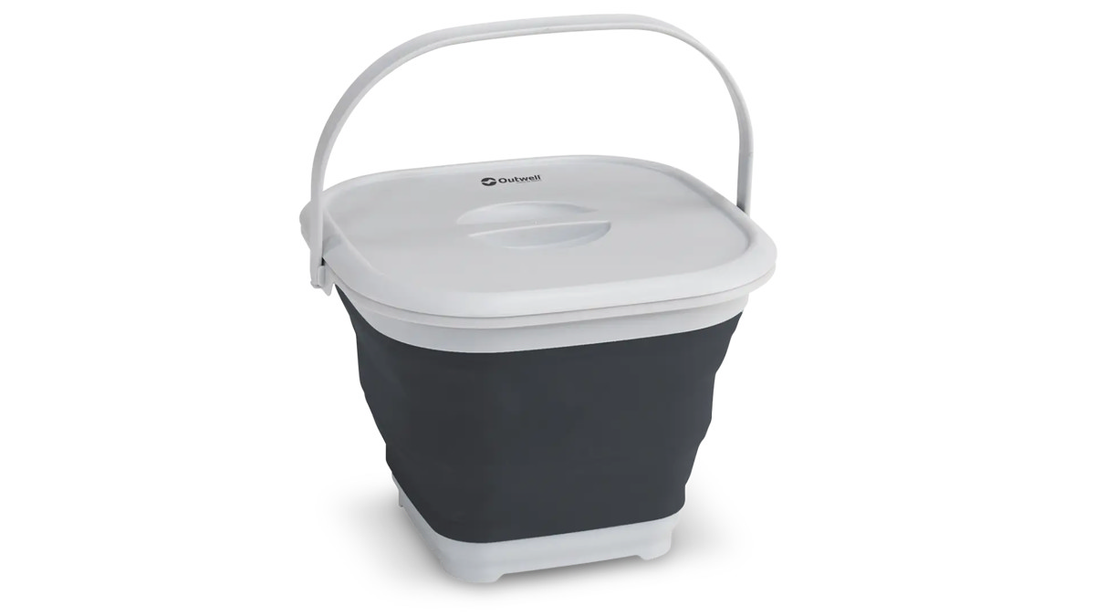 Outwell Eckiger Eimer Collaps mit Deckel Navy Night