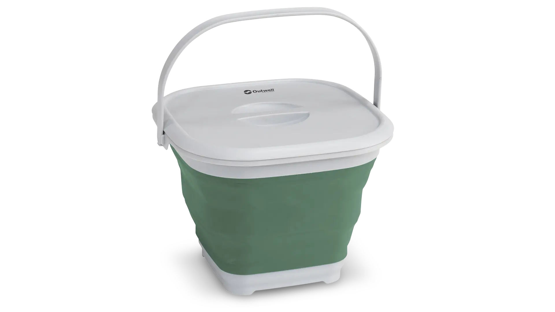 Collaps Bucket Square w/lid Shadow Green