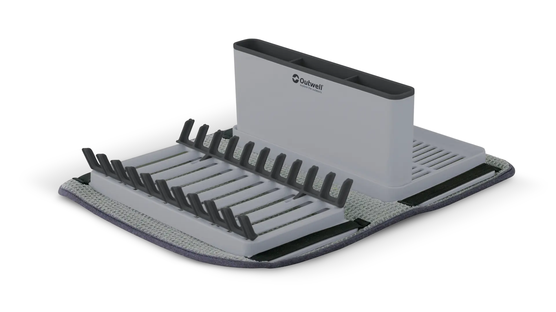 Dunton Foldable Dish Rack w/Sponge Drain 