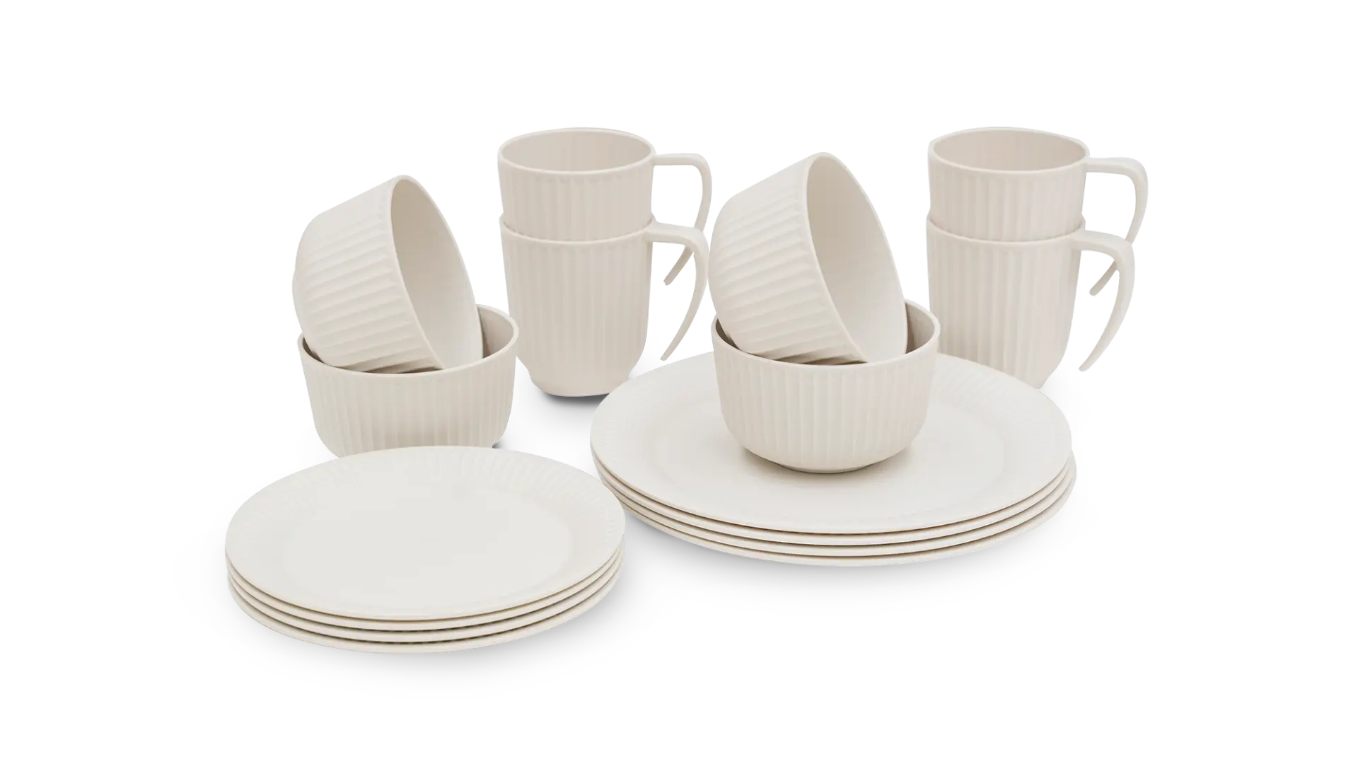 Delish 4 Person Dinner Set Sandstone