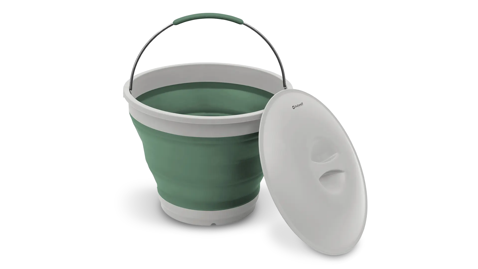 Collaps Bucket Round w/lid Shadow Green