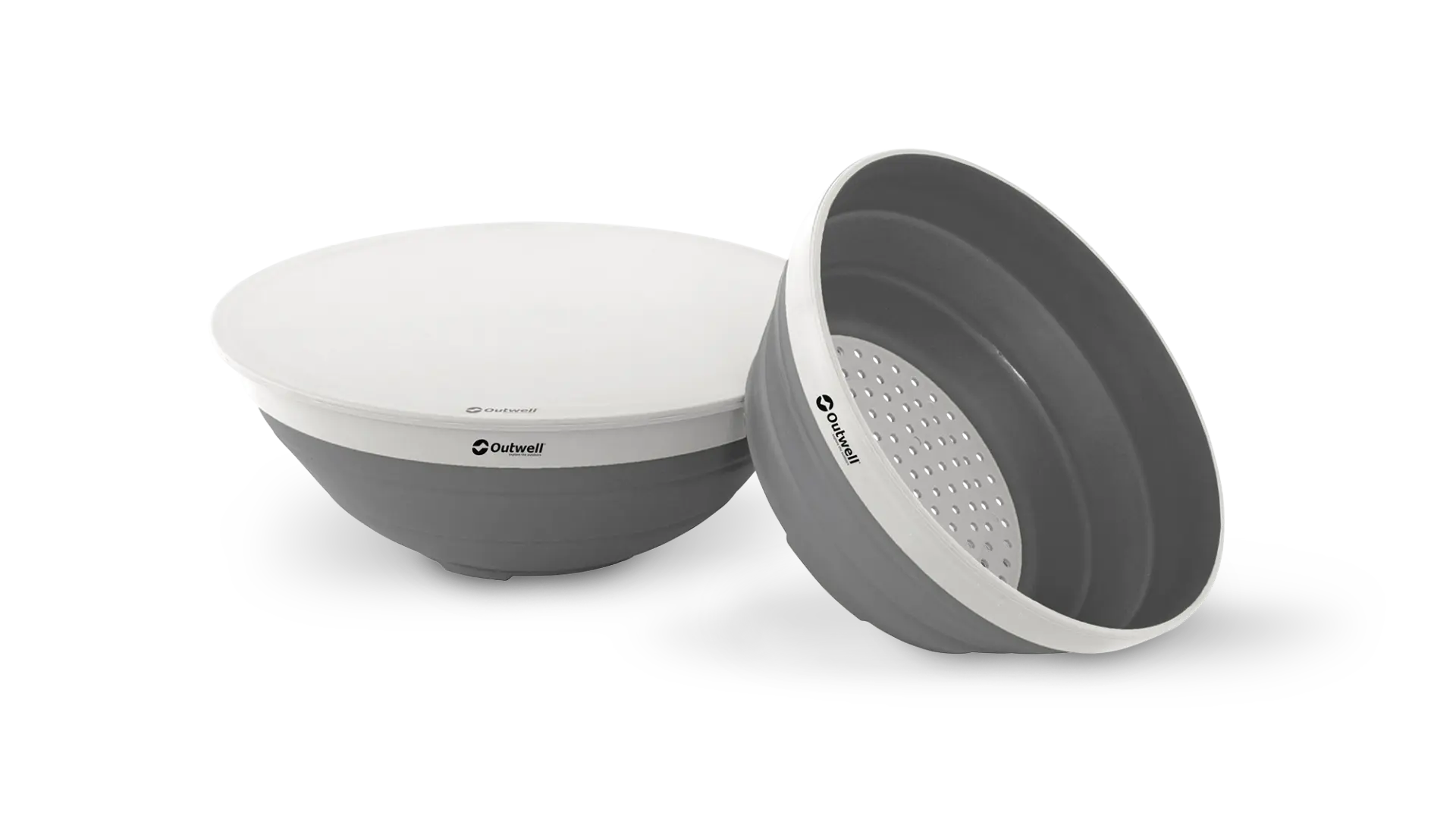 Collaps Bowl & Colander Set Grey Mist